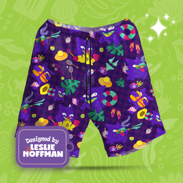 Gengar Summer Fun Poke Shorts, Women’s Board Shorts