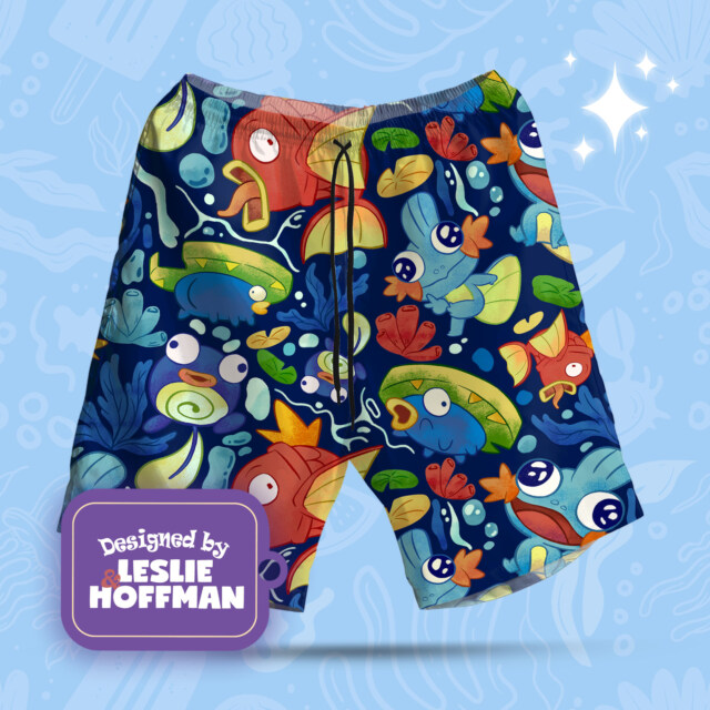 Magikarp Dump Water Poke Shorts, Women’s Board Shorts