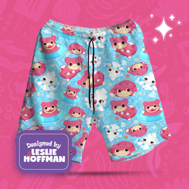 Slowpoke Blue Poke Shorts, Women’s Board Shorts