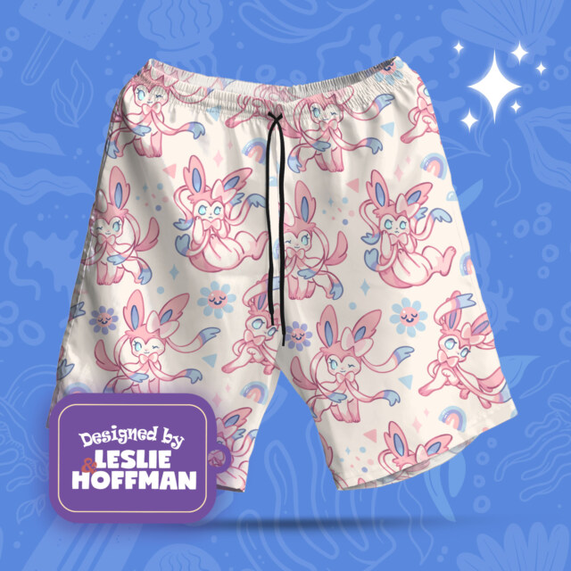 Sylveon Pink Poke Shorts, Women’s Board Shorts