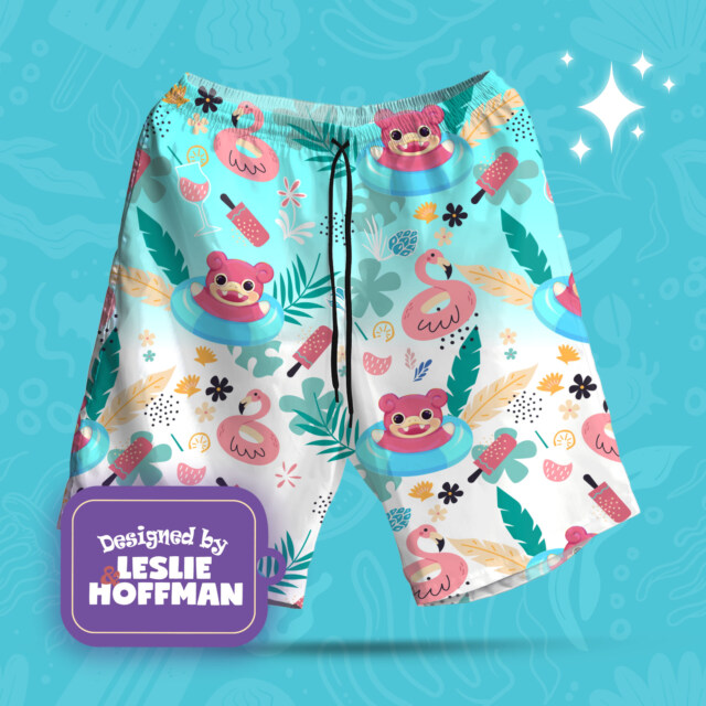 Slowpoke Aloha Poke Shorts, Women’s Board Shorts