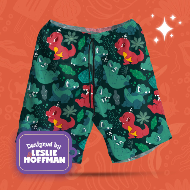 Totodile Poke Shorts, Women’s Board Shorts