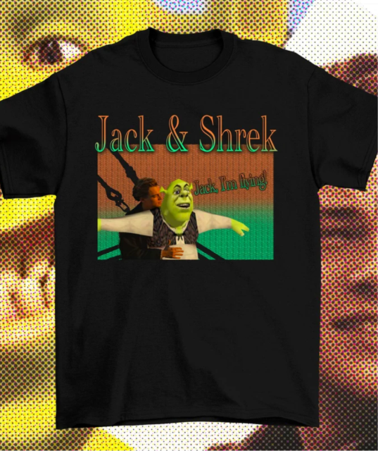 JACK AND SHREK/ QUIRKY T-SHIRT/ TITANIC