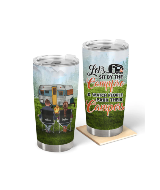 Campfire Couple Tumbler