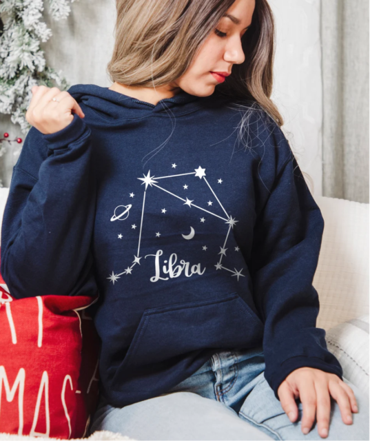 LIBRA CONSTELLATION ASTROLOGICAL HOODIE