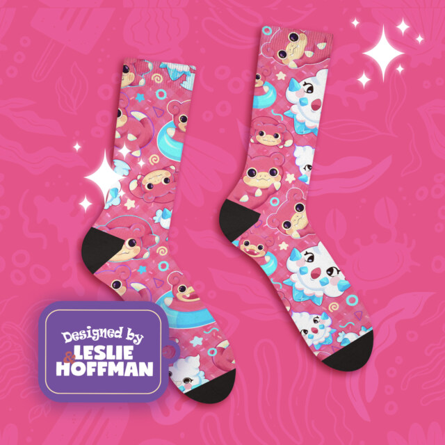 Slowpoke Pink Poke Socks