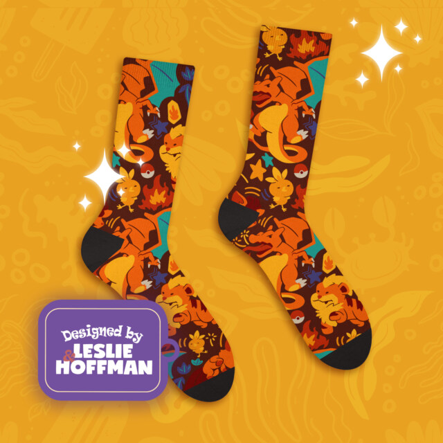 Charizard Fire Red Poke Socks