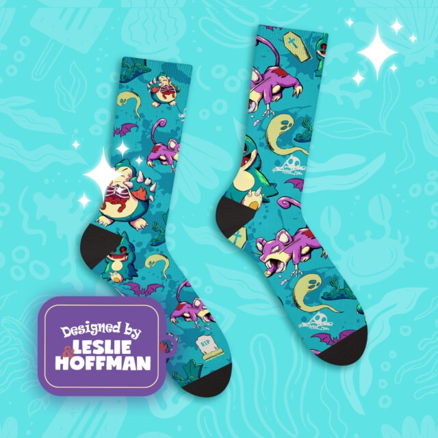 Munchlax Zombie Evil Poke Socks