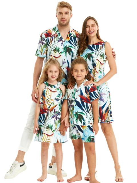 Hawaiian Sunflower Print Short Sleeve Shirt