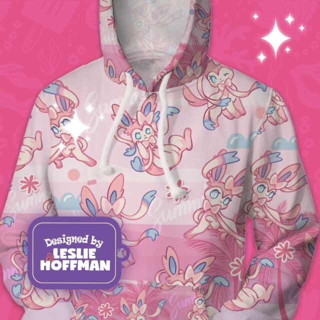 Sylveon Beach Pokemon Unisex Hoodie/ Kid Hoodie