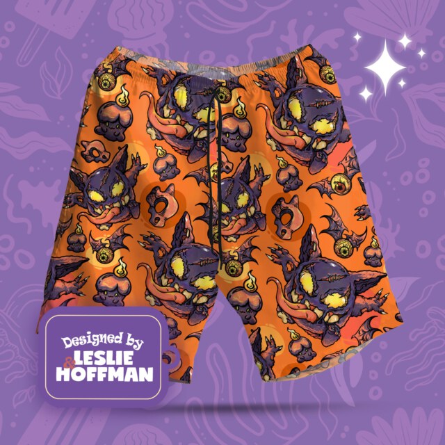 Gengar Zombie Pokemon Shorts, Women’s Board Shorts