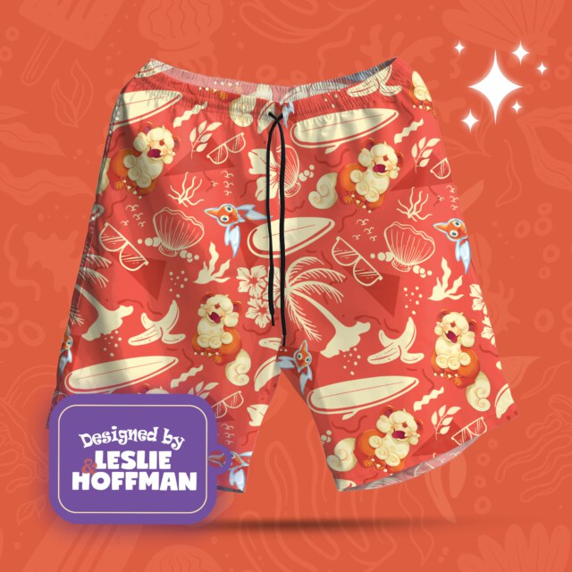Growlithe Hawaii Red Pokemon Shorts, Women’s Board Shorts
