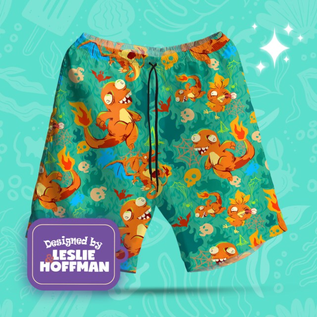 Charmander Undead Pokemon Shorts, Women’s Board Shorts