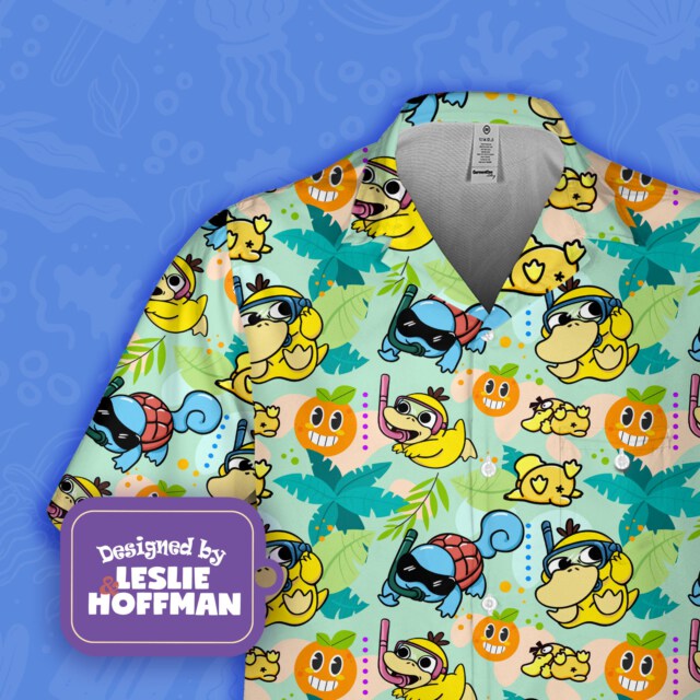 Psyduck Squirtle Beach Poke Hawaiian Shirt