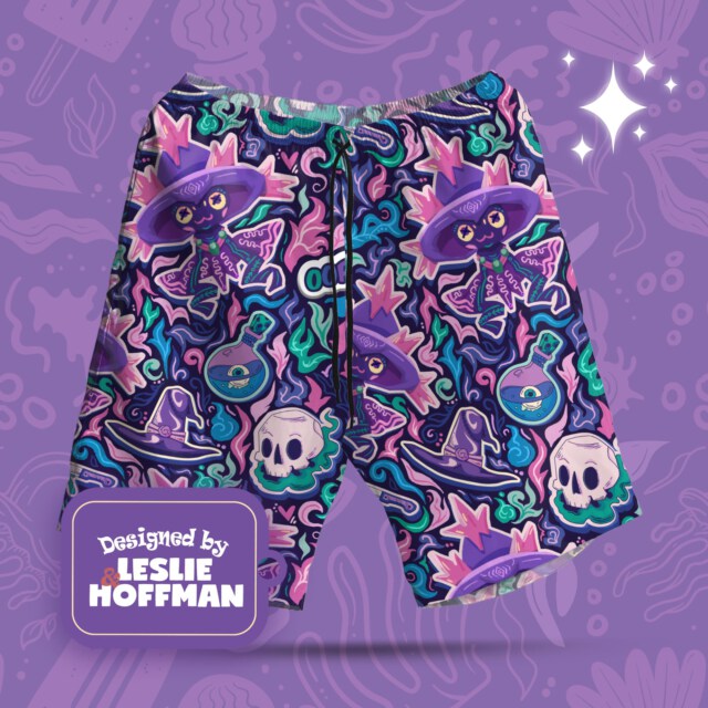 Mismagius Halloween Pokemon Shorts, Women’s Board Shorts