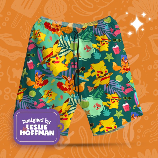 Summer Pikachu Pokemon Shorts, Women’s Board Shorts