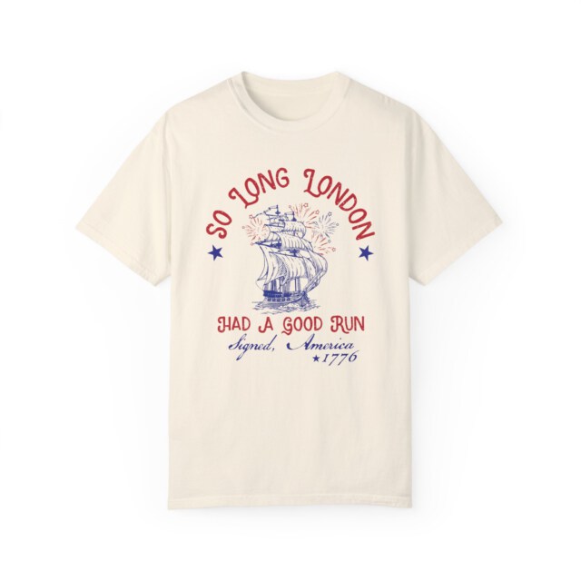 Comfort Colors® So Long London 4th of July Comfort Colors, Swiftie Fangirl, Gift For Her, Fourth Of July Shirt, Oversized Trendy Tee, July 4th Shirt