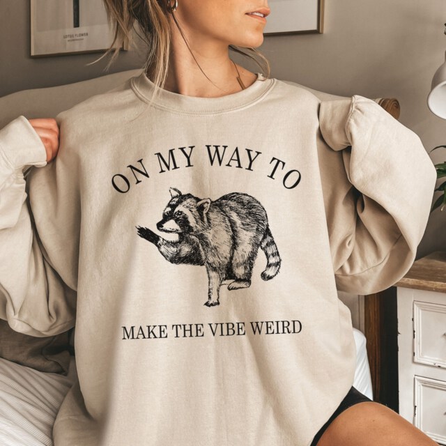Raccoon Meme Sweatshirt, Cute Raccoon Hoodie For Men/Women Birthday Gift, Trash Panda Hoodie, Animal Rescue Hoodie, Funny Raccoon Hoodie