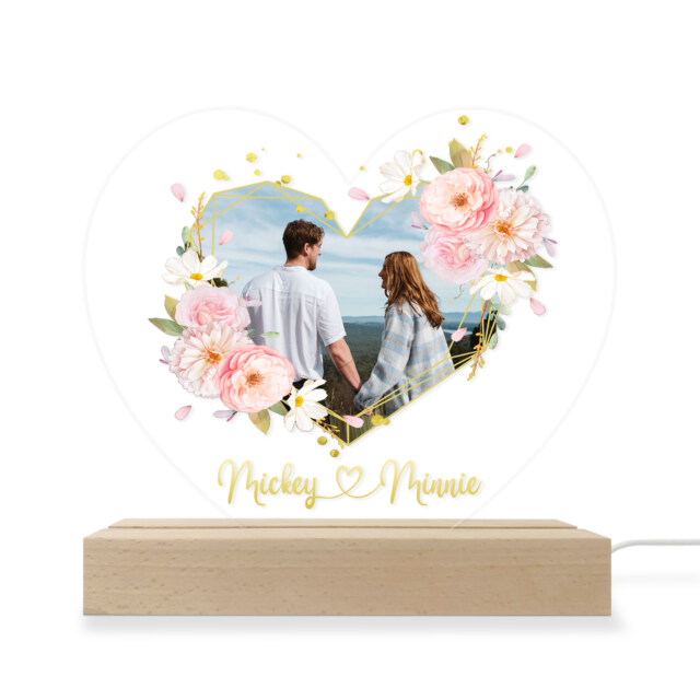 3D Led Light Wooden Base