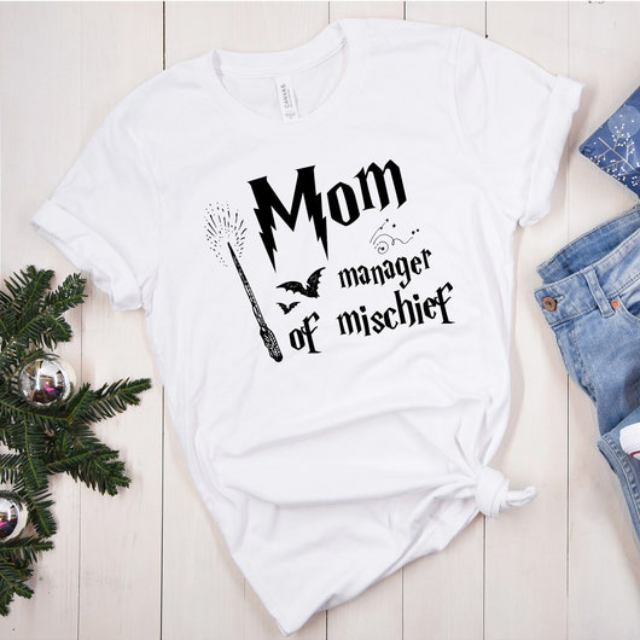 Mom Manager of Mischief Shirt - Funny Mother's Day Gift for Harry Potter Moms, Wizard Mom Tee