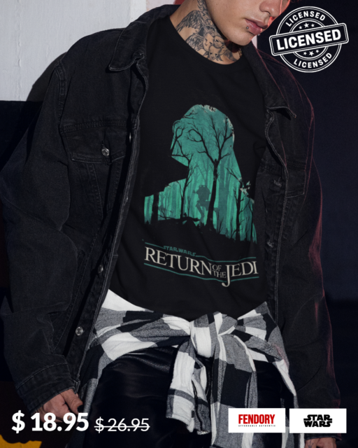 Men's Star Wars Darth Vader Forest Helmet Adult T-Shirt