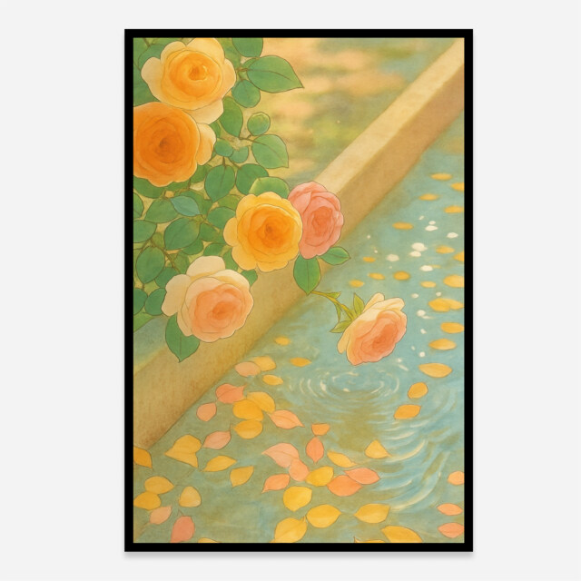 Rose By The Lake Aesthetic Art Print