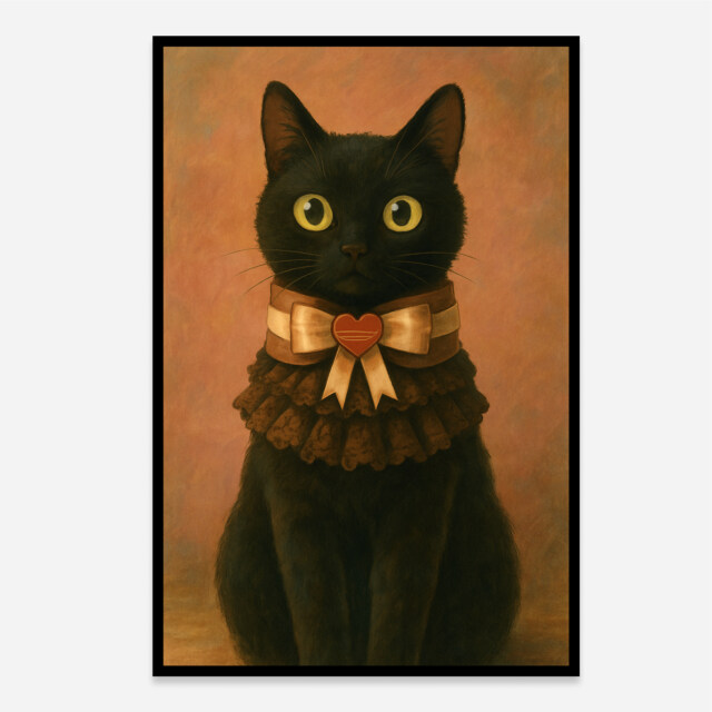 Black Cat Aesthetic Art Print