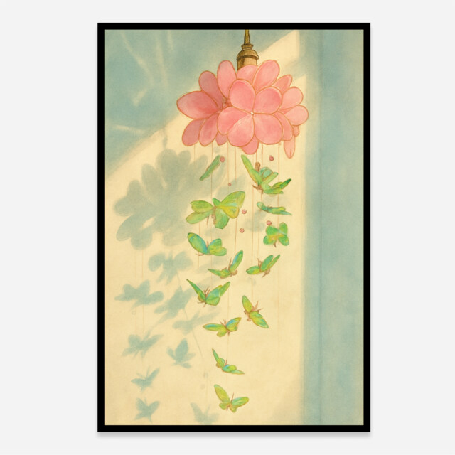 Hanging Flower Cluster Aesthetic Art Print