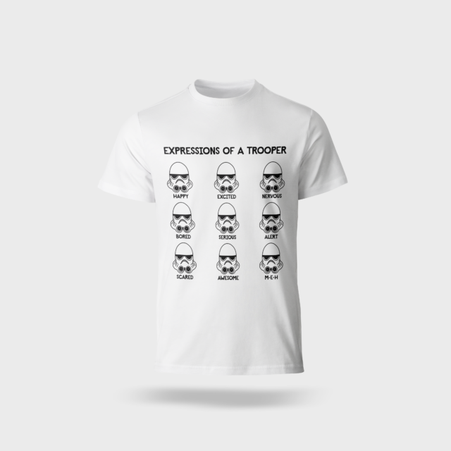 Star Wars Men's Expressions of a Trooper Adult T-Shirt