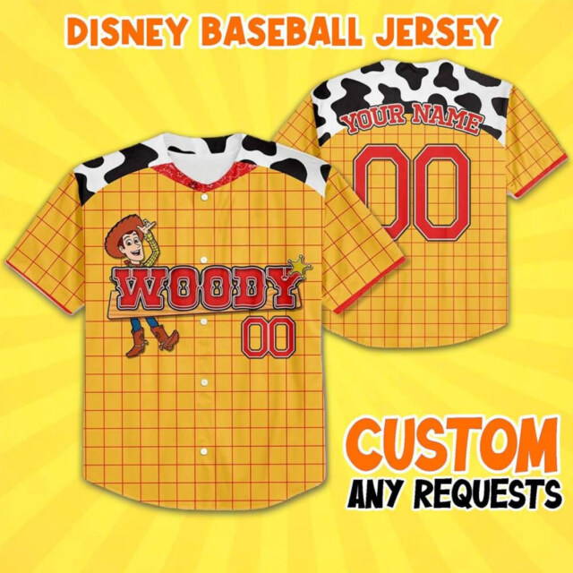 Custom Toy Story Woody Fun Baseball Jersey, Matching Baseball Team Outfit