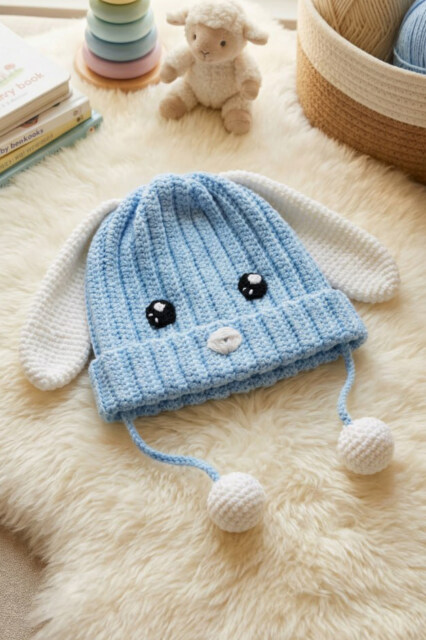 Handmade Crochet Knitted Milk Yarn Ice Melt Hat Unisex Head-wear