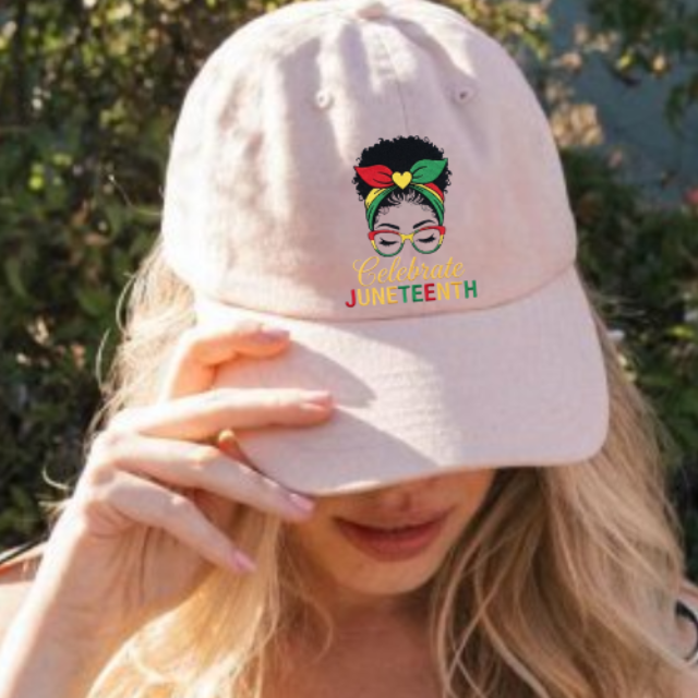Juneteenth Hat – Black Girl Headwrap Pride Graphic Cap