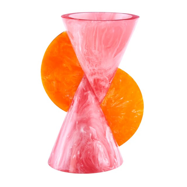 Como Cone Vase – Marbleized Acrylic Decorative Vase