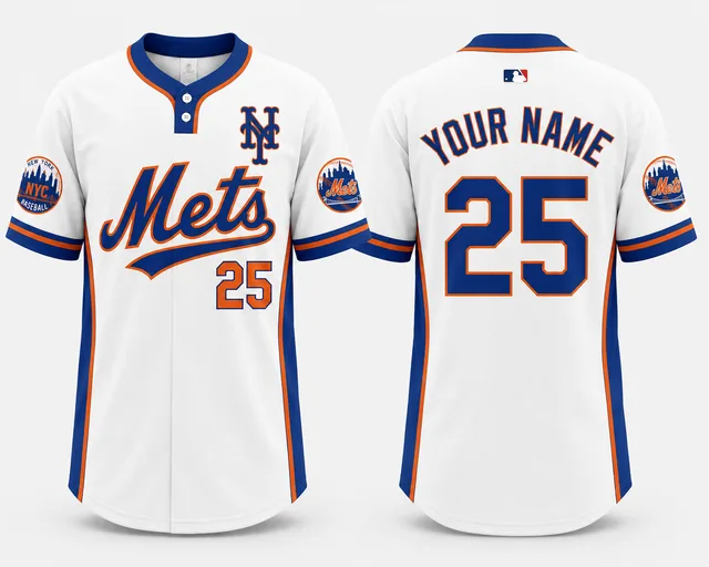 Custom New York Mets Baseball Jersey – Personalized Name & Number Fan Jersey