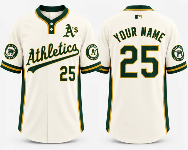 Custom Oakland Athletics Baseball Jersey – Personalized Name & Number Fan Jersey