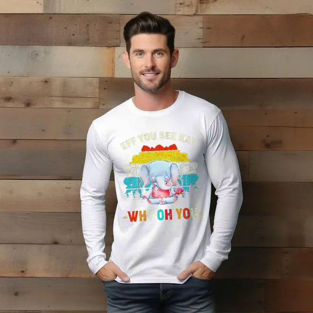 Elephant Meditate Eff You See Kay Long Sleeve Shirt Eff You See Kay Why Oh You Shirt Cute Gifts For Sister