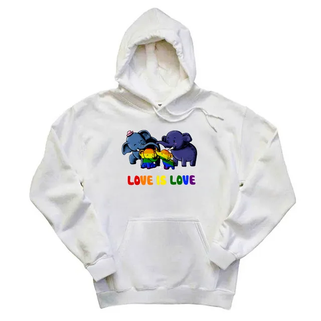 Elephant Color LGBT Hoodie Love Is Love Pride Month Hoodie LGBTQ Gifts For Lesbian