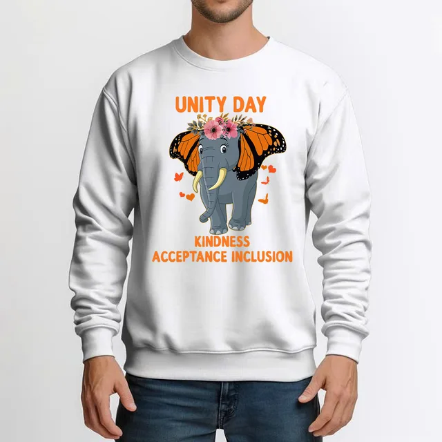 Elephant Unity Day Kindness Acceptance Inclusion Sweatshirt Unity Day Orange Shirt