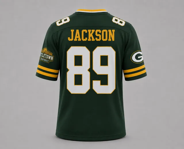 Custom Green Bay Packers Football Jersey – Personalized Name & Number Hybrid Mesh Jersey