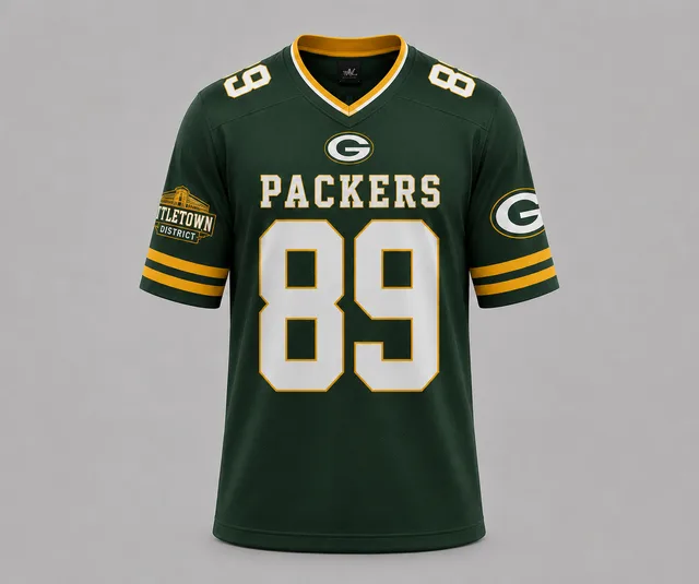 Custom Green Bay Packers Football Jersey – Personalized Name & Number Hybrid Mesh Jersey