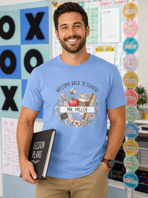 Personalized Teacher Name Welcome Back to School T-Shirt