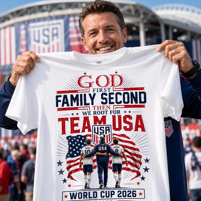 God First Family Second Then We Root For Team USA World Cup 2026 US Unisex T-shirt