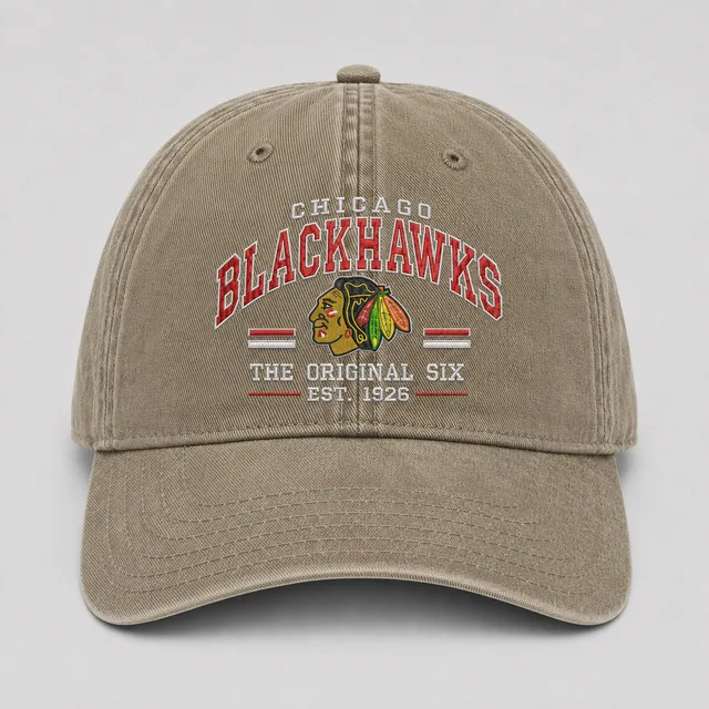 Chicago Blackhawks Original Six Embroidered Dad Hat – OTTO CAP 6 Wash Vintage Hockey Cap