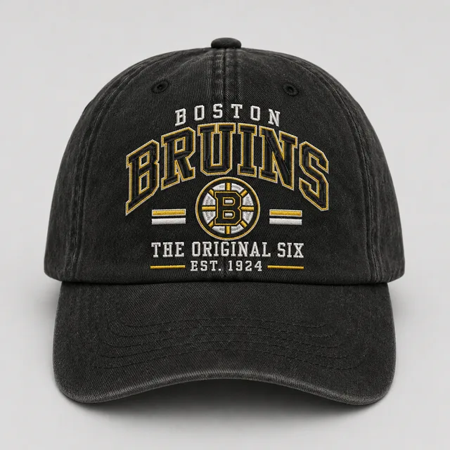 Boston Bruins Original Six Embroidered Dad Hat – OTTO CAP 6 Wash Vintage Hockey Cap
