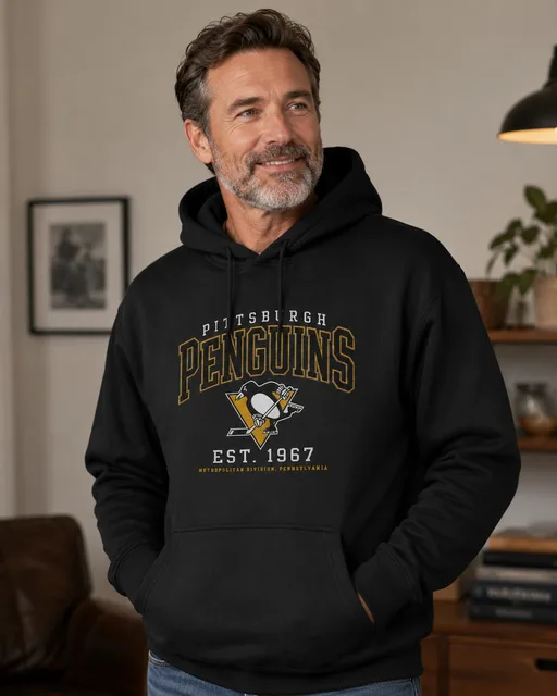 Pittsburgh Penguins Vintage Hockey Hoodie – EST. 1967 Heritage Pullover Sweatshirt
