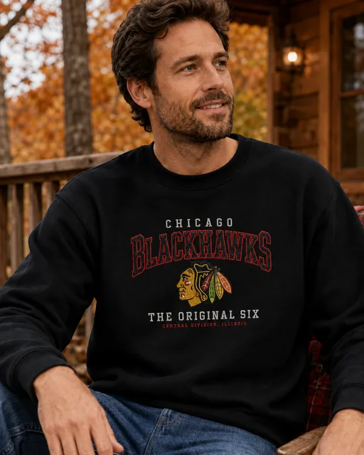 Chicago Blackhawks Original Six Vintage Hockey Hoodie – Classic Chicago Heritage Pullover