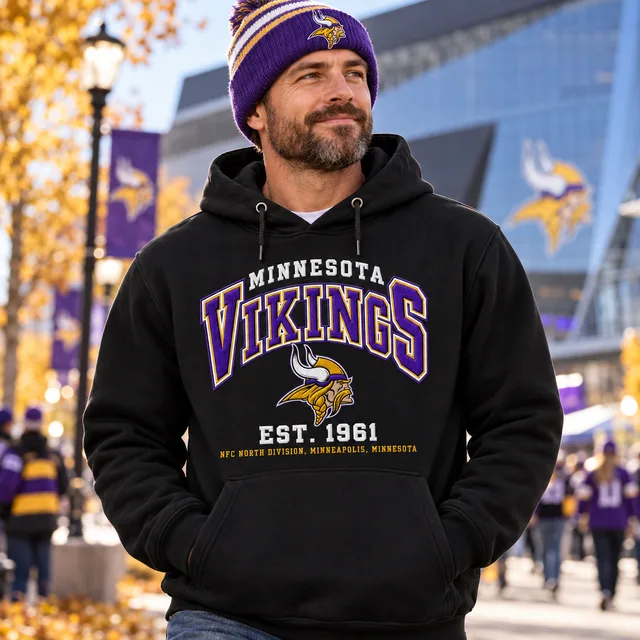 Minnesota Vikings Premium Embroidered Football Hoodie – EST. 1961 Vintage Heritage Sweatshirt