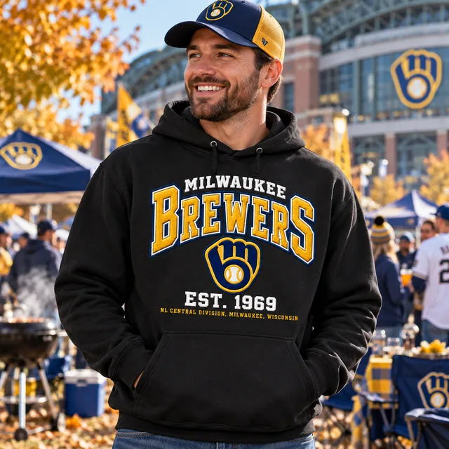 Milwaukee Brewers Premium Embroidered Baseball Hoodie – EST. 1969 Vintage Heritage Sweatshirt