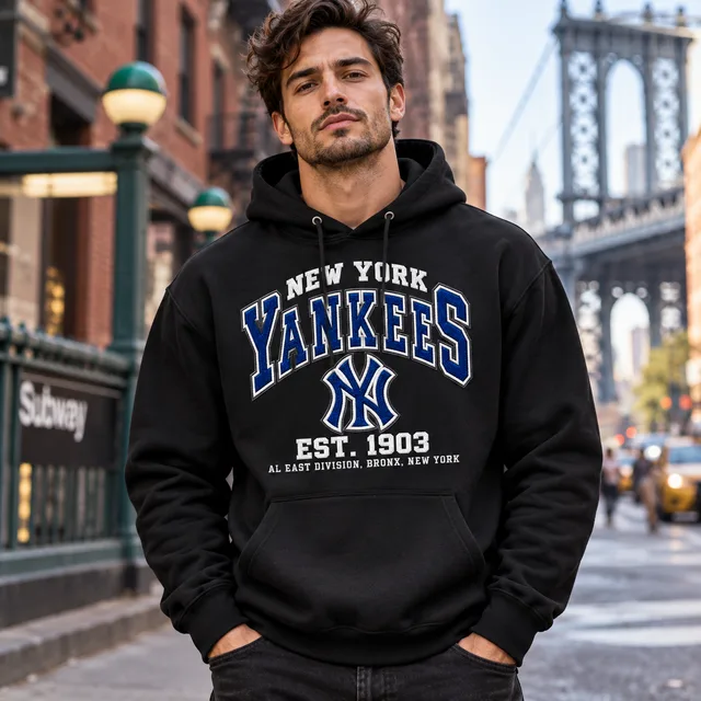 New York Yankees Premium Embroidered Baseball Hoodie – EST. 1903 Vintage Heritage Sweatshirt