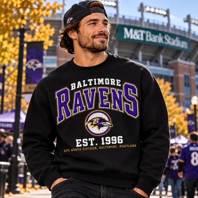 Baltimore Ravens Premium Embroidered Football Hoodie – EST. 1996 Vintage Heritage Sweatshirt